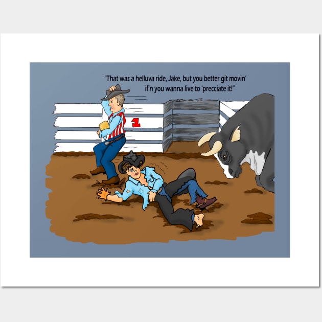 Bull Rider Wall Art by FreeSpirit1